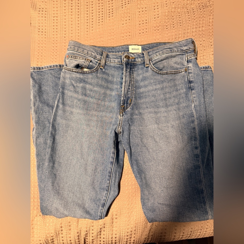 Hudson Jeans Light Blue Straight Leg High Rise Denim